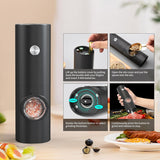 CIRCLE JOY Electric Rechargeable Salt and Pepper Grinder Set
