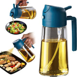 TrendPlain 2 in 1 Glass Oil Sprayer and Dispenser 470ml