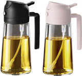 TrendPlain 2 in 1 Glass Oil Sprayer and Dispenser 470ml