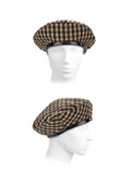 GANNI Checked Logo Beret