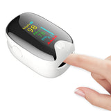 Finger Pulse Oximeter for Home Use, Blood Oxygen Saturation Monitor, Portable Fingertip Blood Oxygen Saturation Monitor, Large OLED Display, Support SpO2, Pulse And Bar Chart Clear View Results, requires 2 AAA batteries (not included)