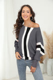 FULIER Womens Boat Neck Batwing Sleeves Dolman Knitted Sweater