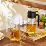 TrendPlain 2 in 1 Glass Oil Sprayer and Dispenser 470ml