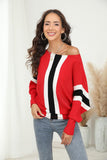 FULIER Womens Boat Neck Batwing Sleeves Dolman Knitted Sweater