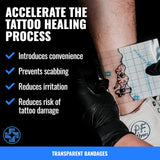 Saniderm Tattoo Bandage roll Clear Adhesive Antibacterial Bandage 26cm x 183cm