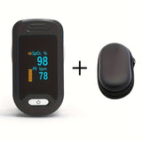 Fingertip Pulse Oximeter, Portable Oximeter for Measuring Pulse and Oxygen Saturation on the Finger, 3-in-1 for Measuring Pulse, Oxygen Saturation and Perfusion Index, Quick measurement & Painless and non-invasive
